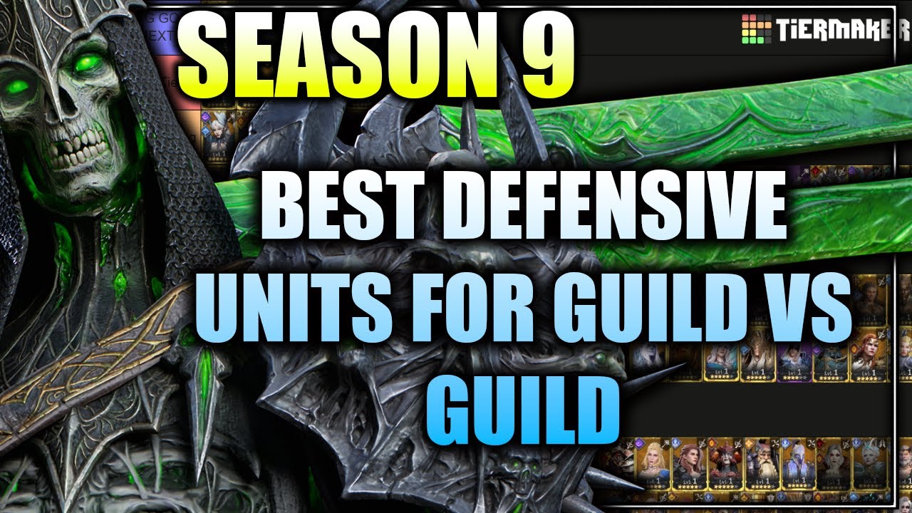 BEST DEFENSIVE UNITS FOR SEASON 9 | GUILD VS GUILD | WATCHER OF REALMS