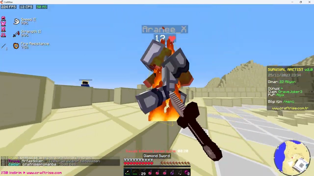 Karşıma Hile Geldi 🥶! Craftrise : Survival Ametist