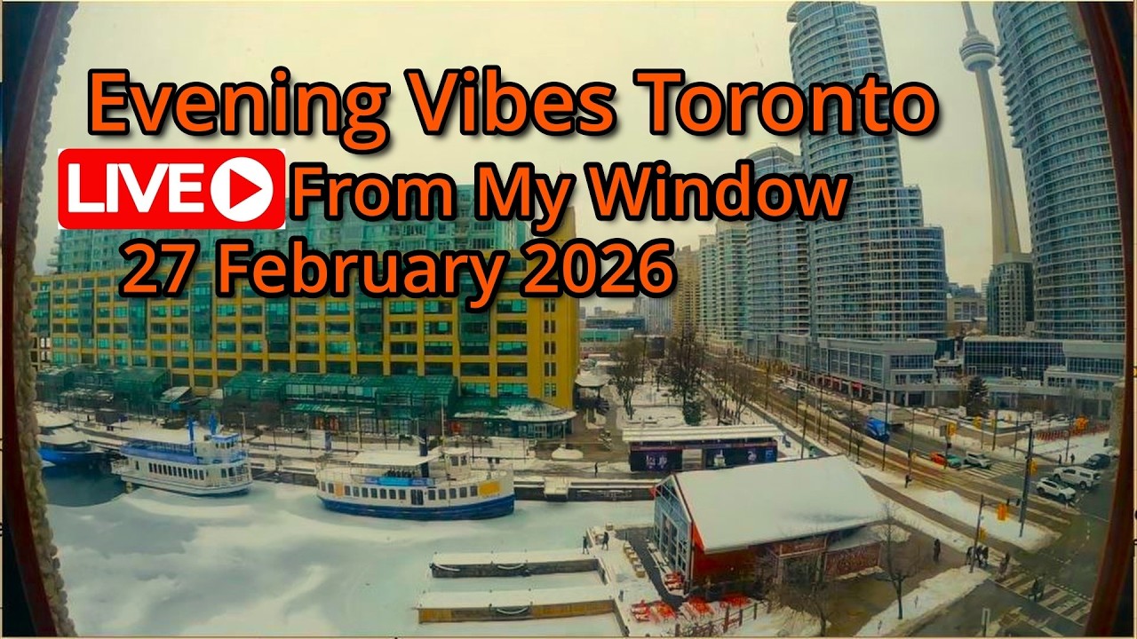 🔴Toronto Window Cam LIVE HD | MaoChow Adventure 27th Feb 2026 Evening vibes