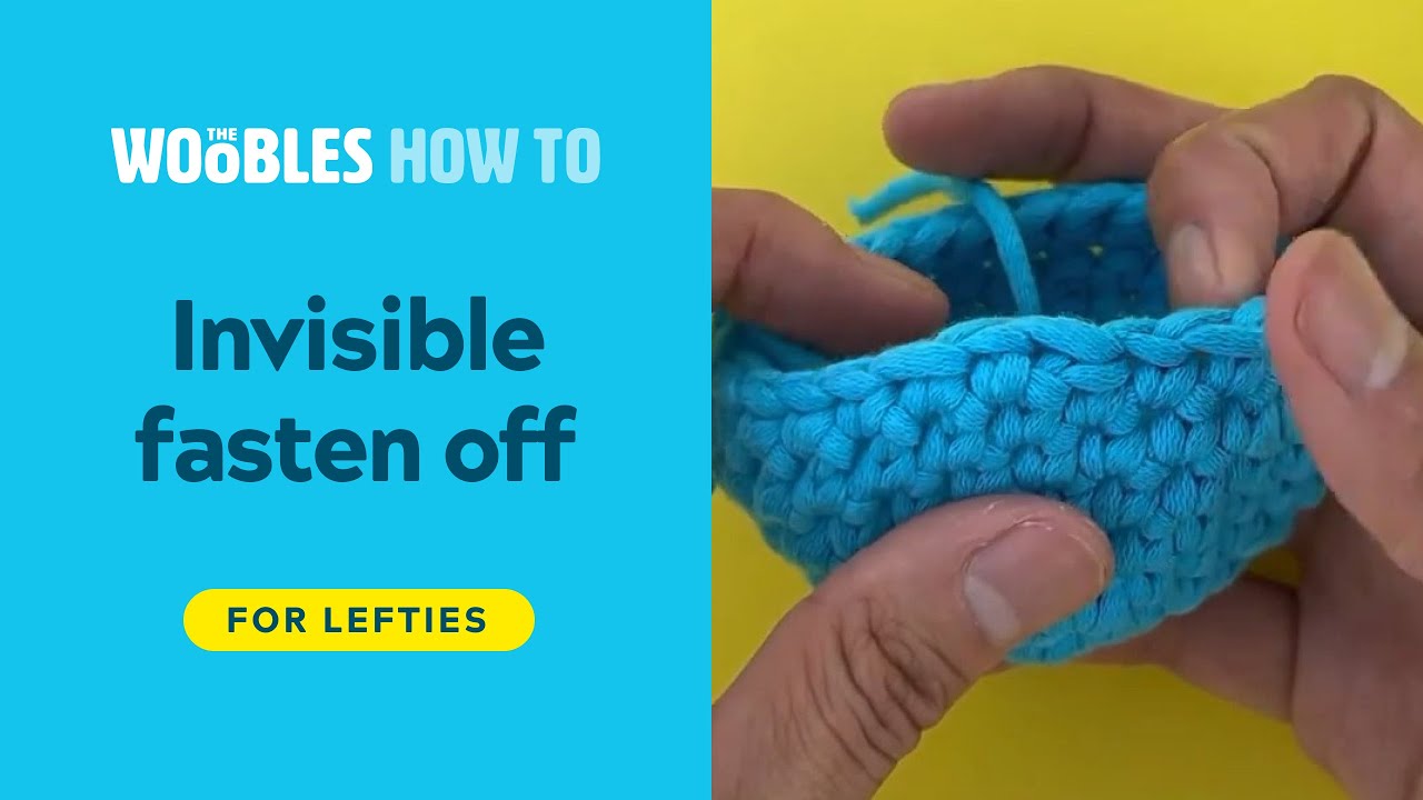 Left-handed crochet: How to invisibly fasten off in crochet