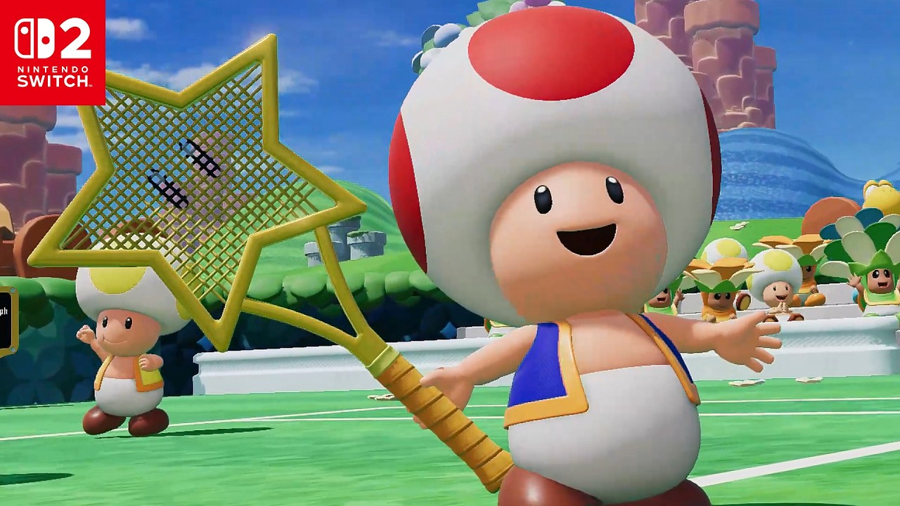 Waluigi, Toad Vs. Dry Bowser Wario - Mario Tennis Fever | Nintendo Switch 2