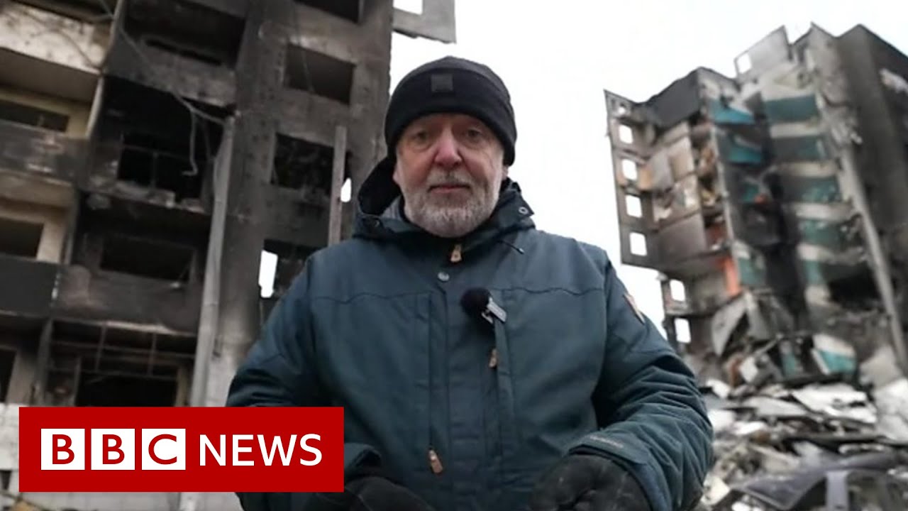 Destruction in the Ukrainian town of Borodyanka - BBC News
