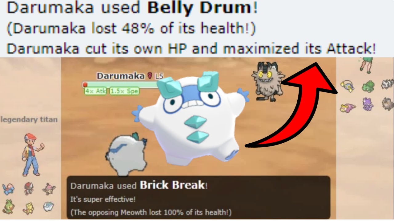 belly drum Darumaka sweep little cup tier| Pokemon Showdown Sweeps