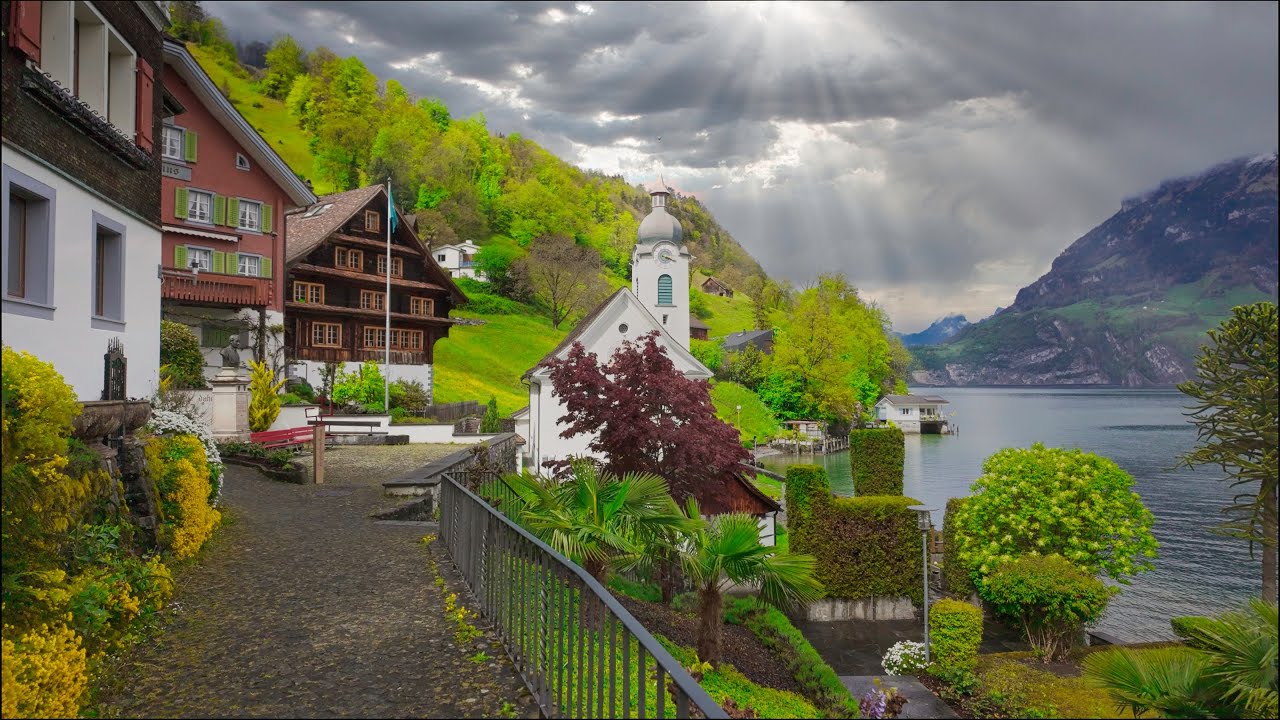 Magical Rain Walk in Hidden Village  🇨🇭 Switzerland 4k