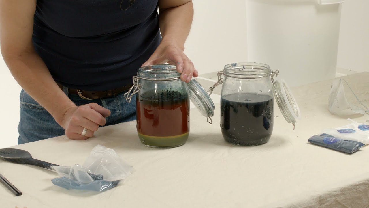 DIY Natural Indigo Dye - Step Two: Leave your indigo to ferment