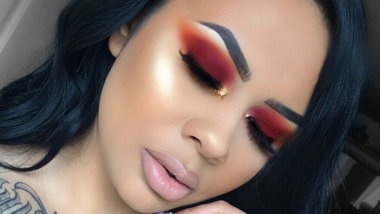 FALL Makeup Tutorial | Burgundy Red Eyeshadow