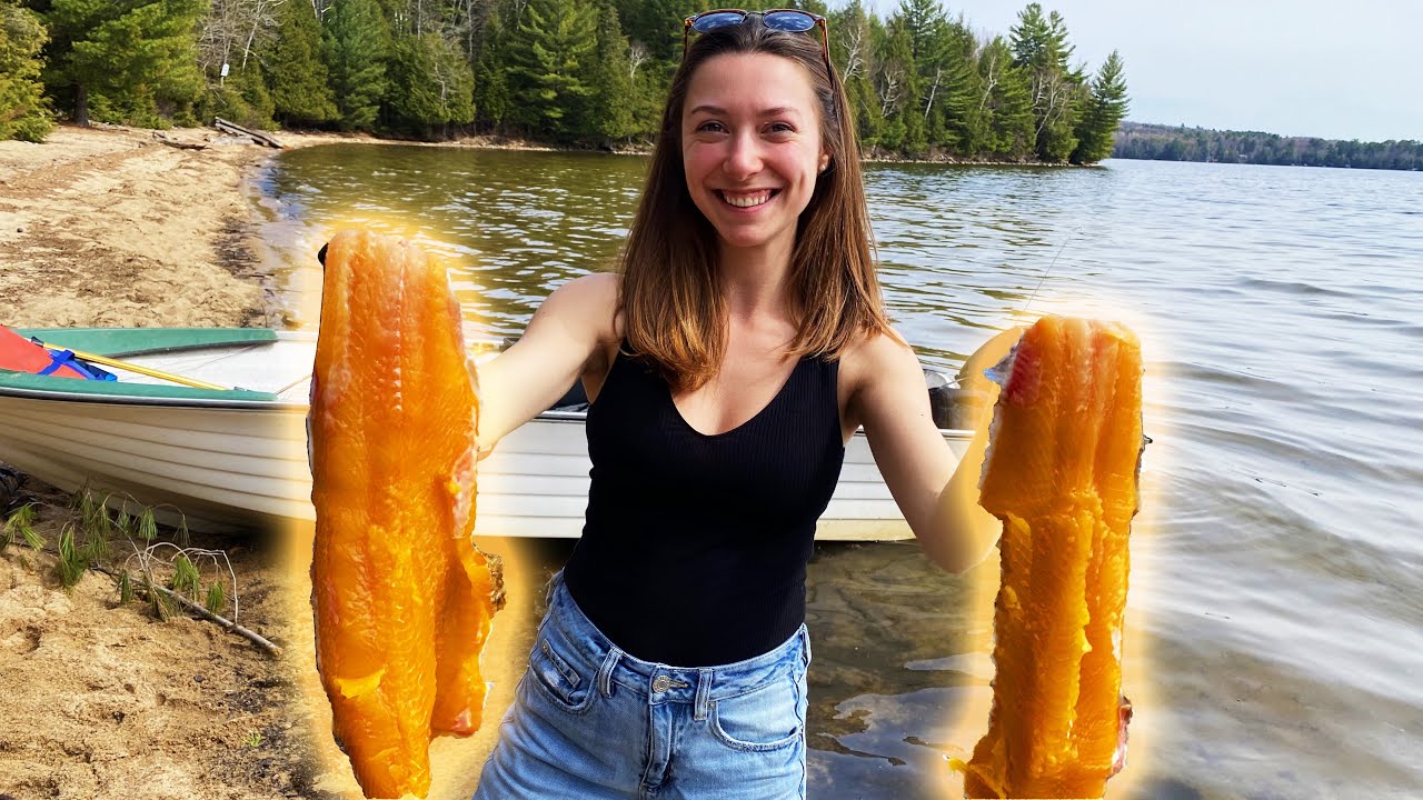 Fresh Lake Trout Caught and Cooked Over a Fire (Catch Clean Cook)