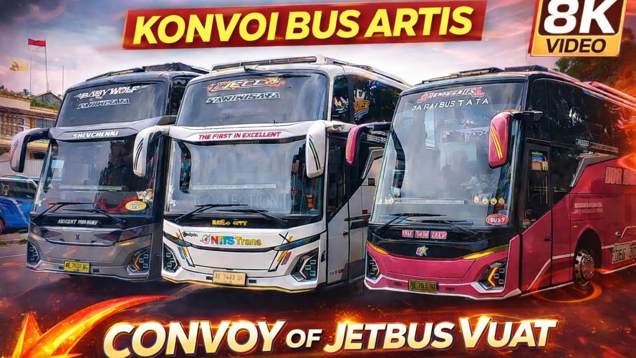 Artist Bus Convoy Storms Bandung City | Jetbus 5 Luxury Parade