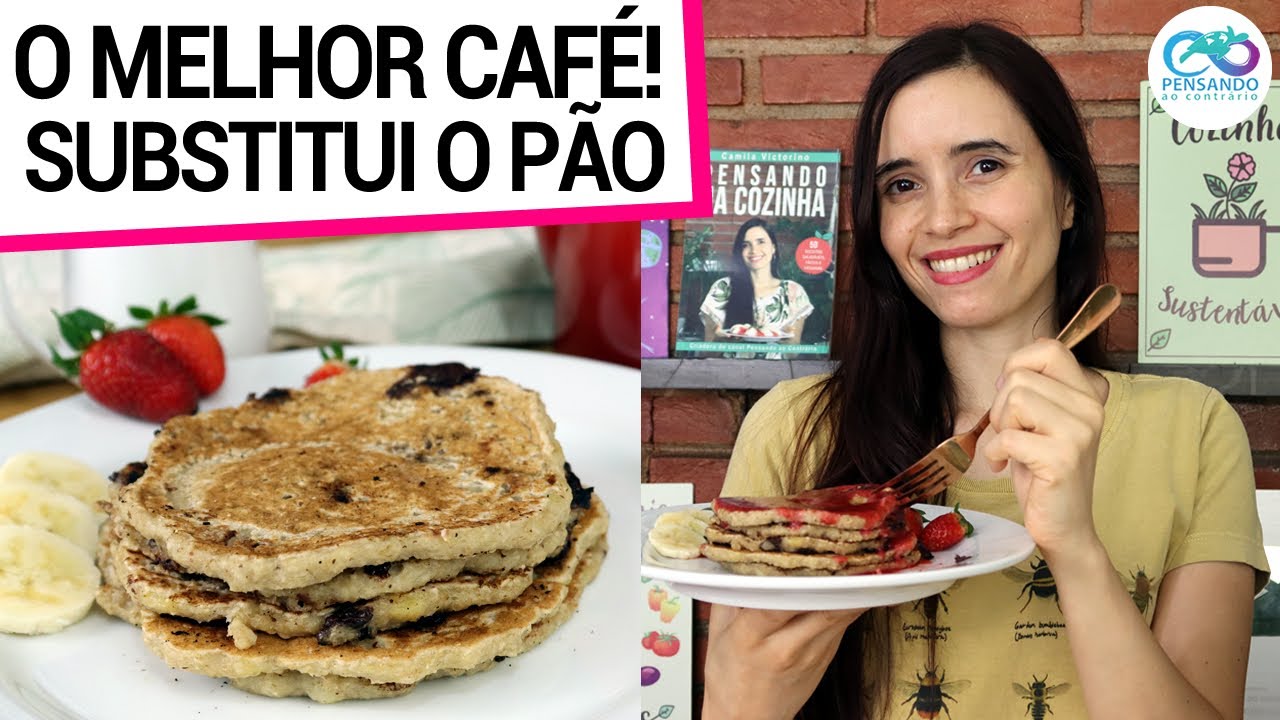 O MAIS FÁCIL CAFÉ DA MANHÃ SAUDÁVEL! PANQUECAS DE BANANA SEM AÇÚCAR (SÓ 3 INGREDIENTES)