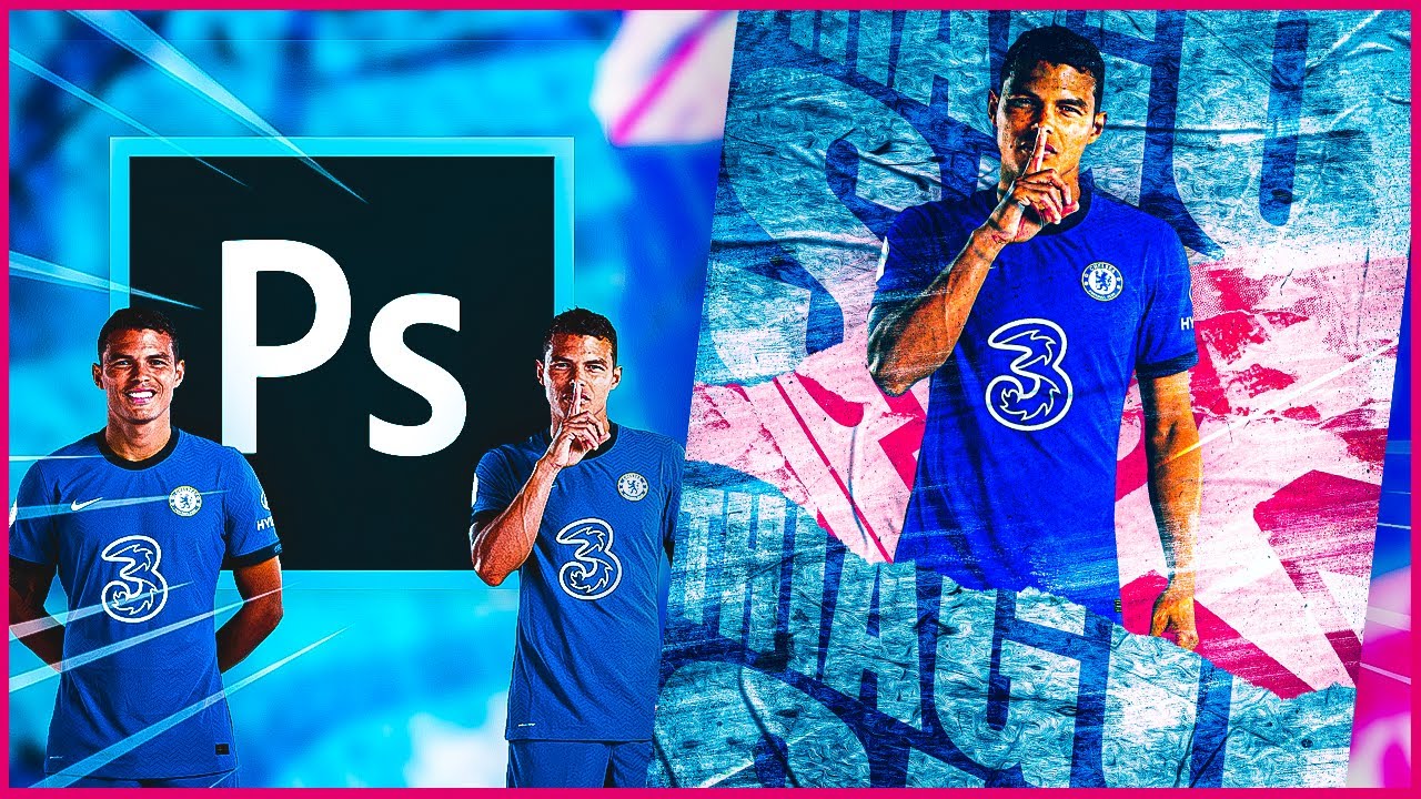 How to Make A Professional Thiago Silva Football Poster (EASY!)