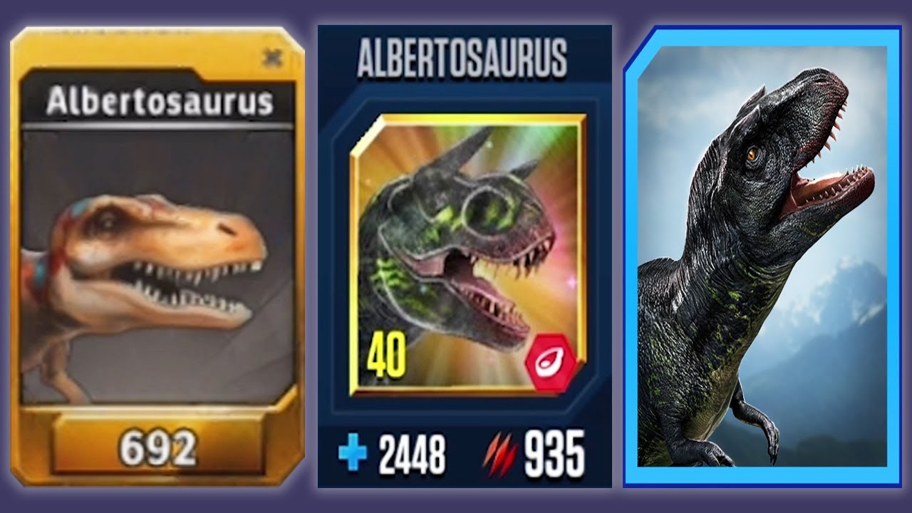 ALBERTOSAURUS - Jurassic World The Game Vs Jurassic World Alive Vs Jurassic Park Builder