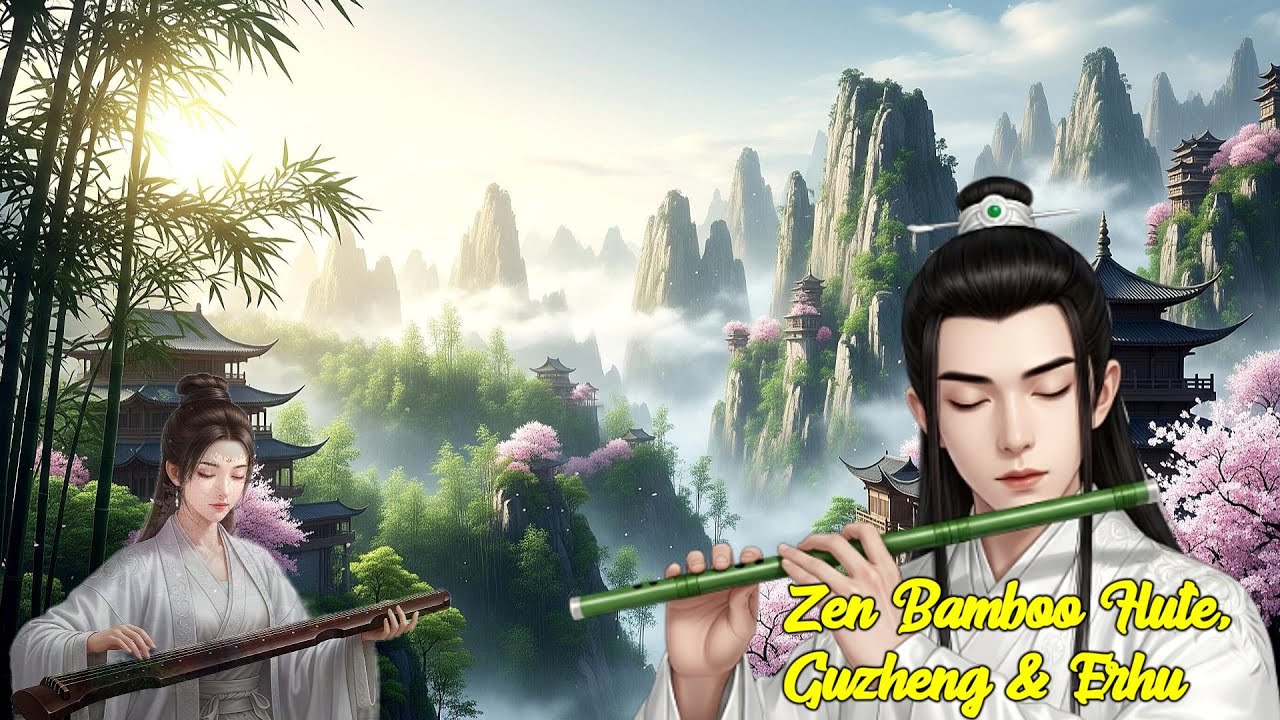 Calm Bamboo Flute Sleep Music Under Moonlight 🌙 (2 Hours)