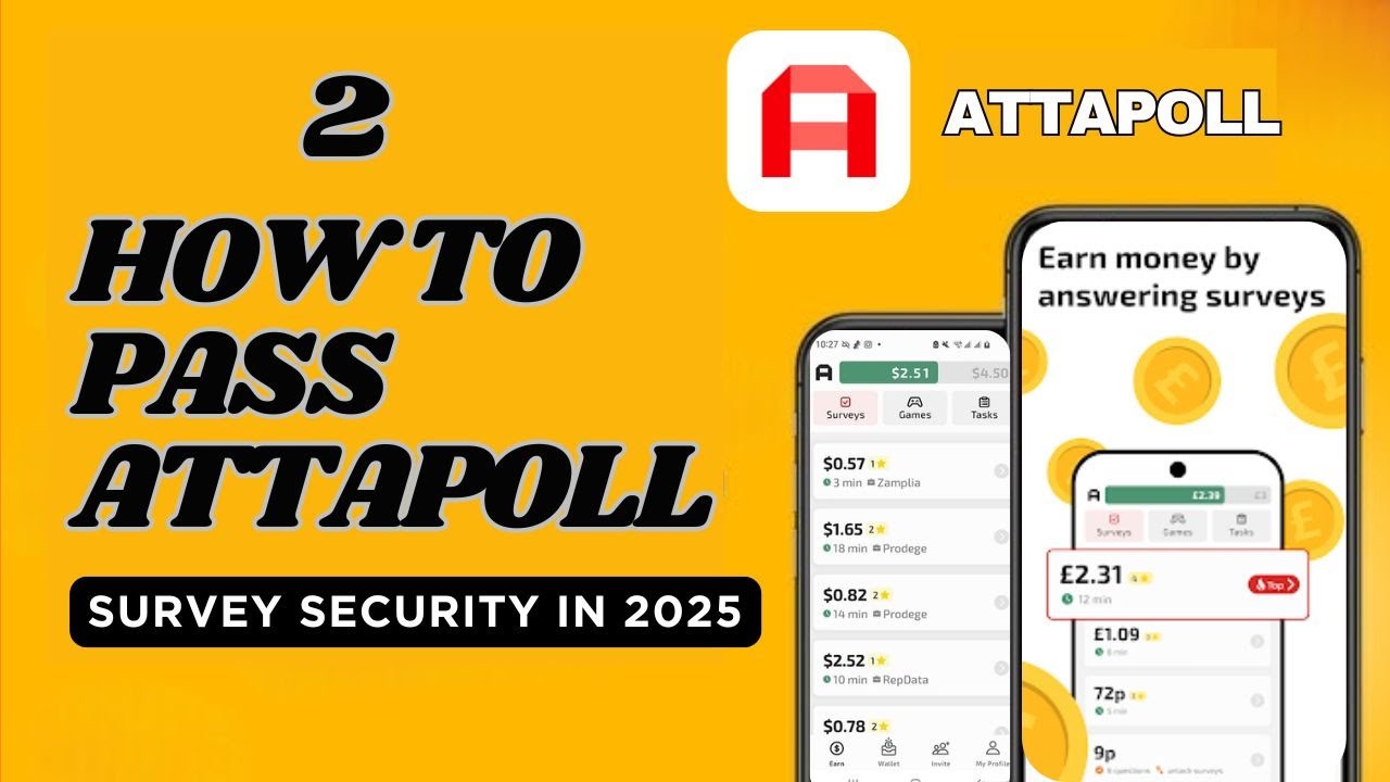 How to pass attapoll paid survey security in 2025| Account creation guide part 2