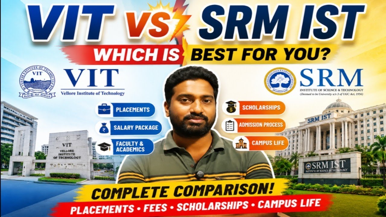 VIT vs SRM IST Honest Review 2026 😱 Highest Package, Faculty & Hostel Comparison | Vincent Info |