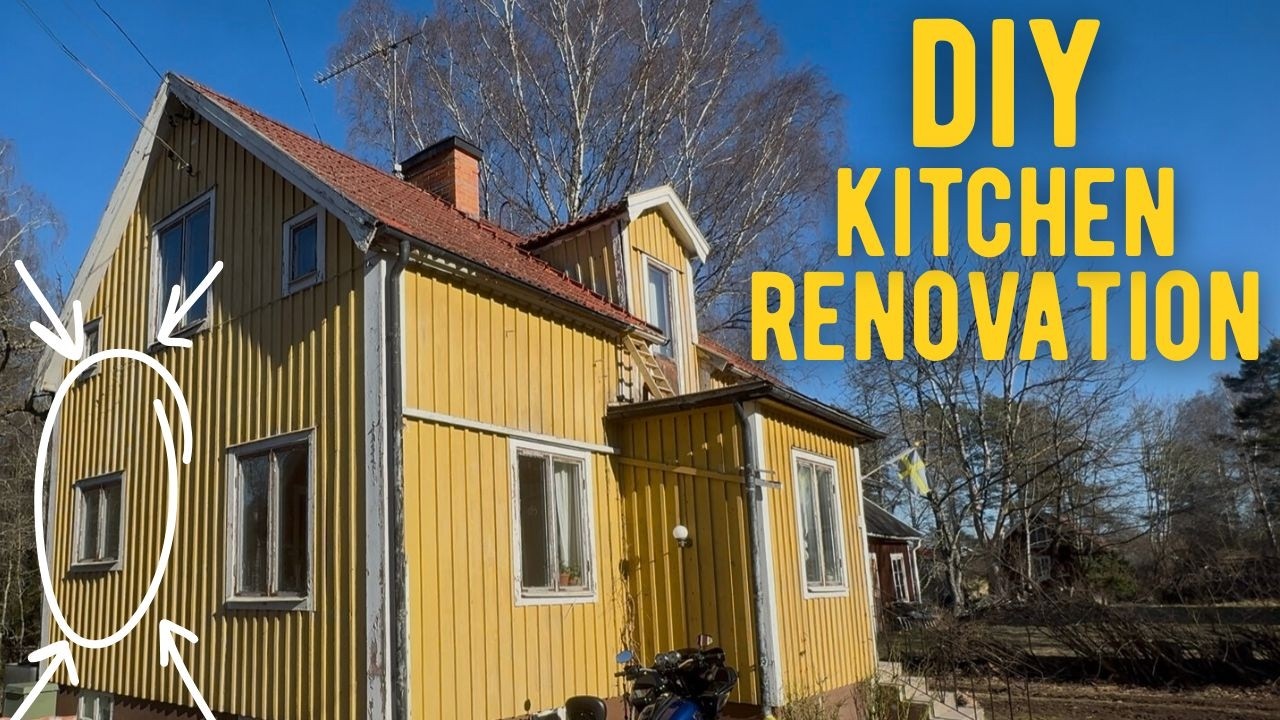 Начало ремонта кухни в нашем шведском коттедже.