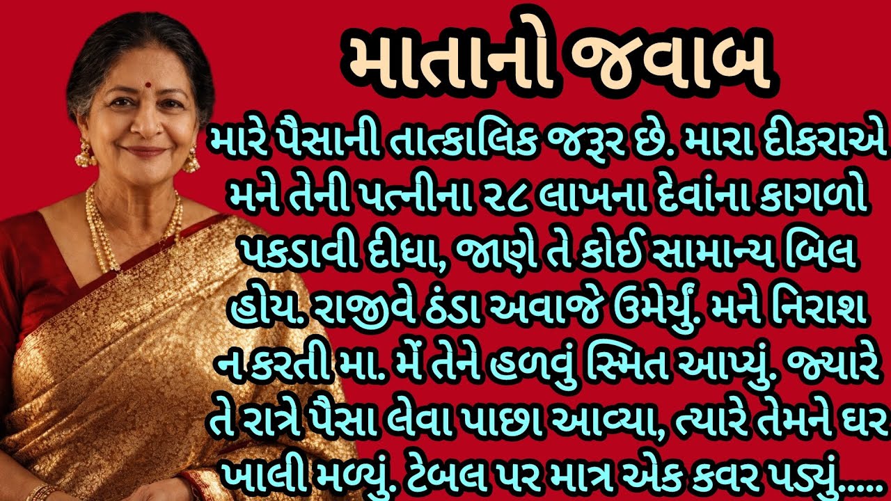 માતાનો જવાબ...|gujarati story| heart touching story| emotional story|