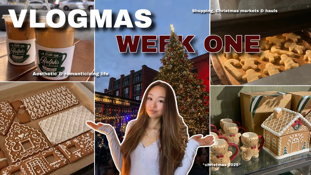 VLOGMAS WEEK ONE VLOG 🎄⭐️ *christmas markets, downtown Toronto vlog, shopping + haul*