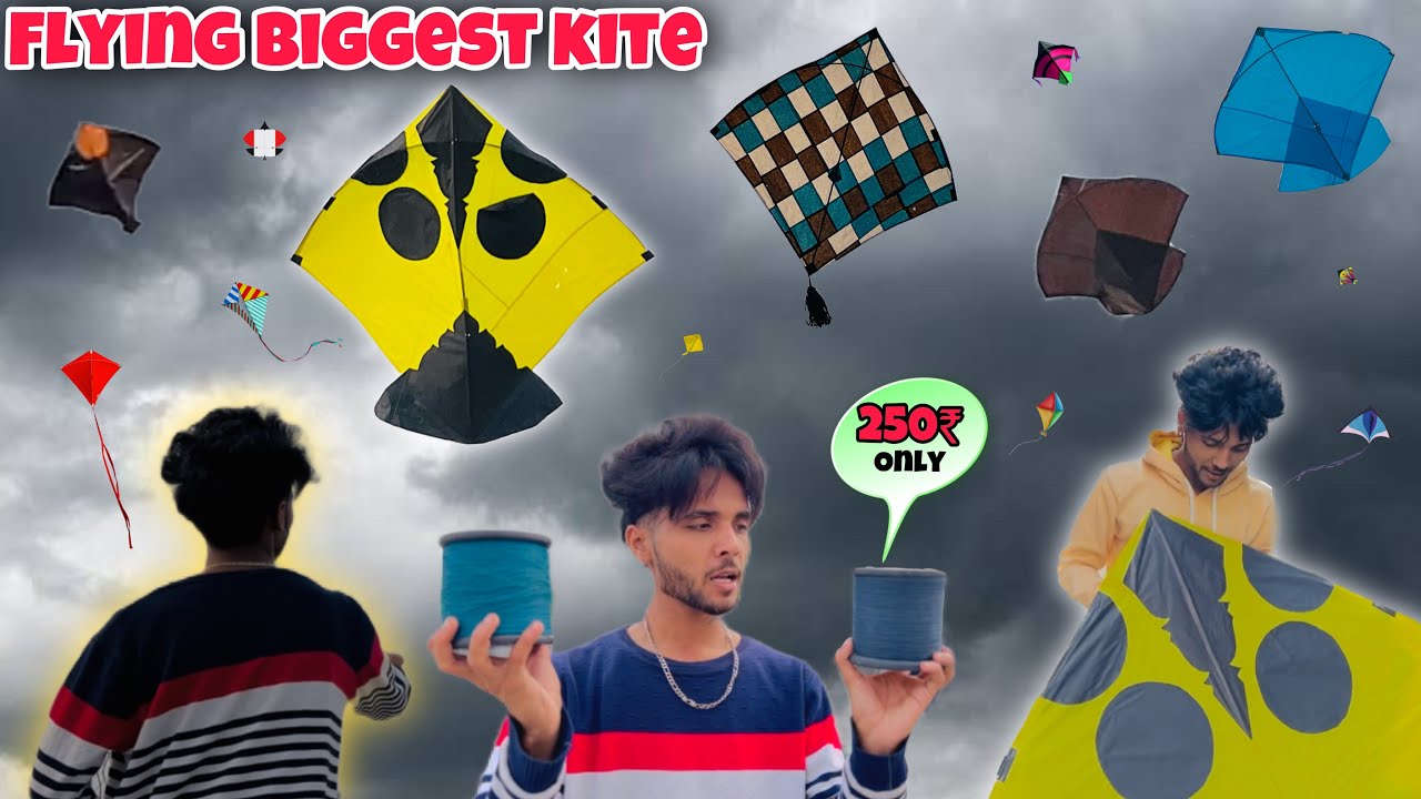 Flying Biggest Kite😍 With * Monofill Gattu *😱 || Monofill Gattu Just In 250₹🔥 || Kite Fight 2023
