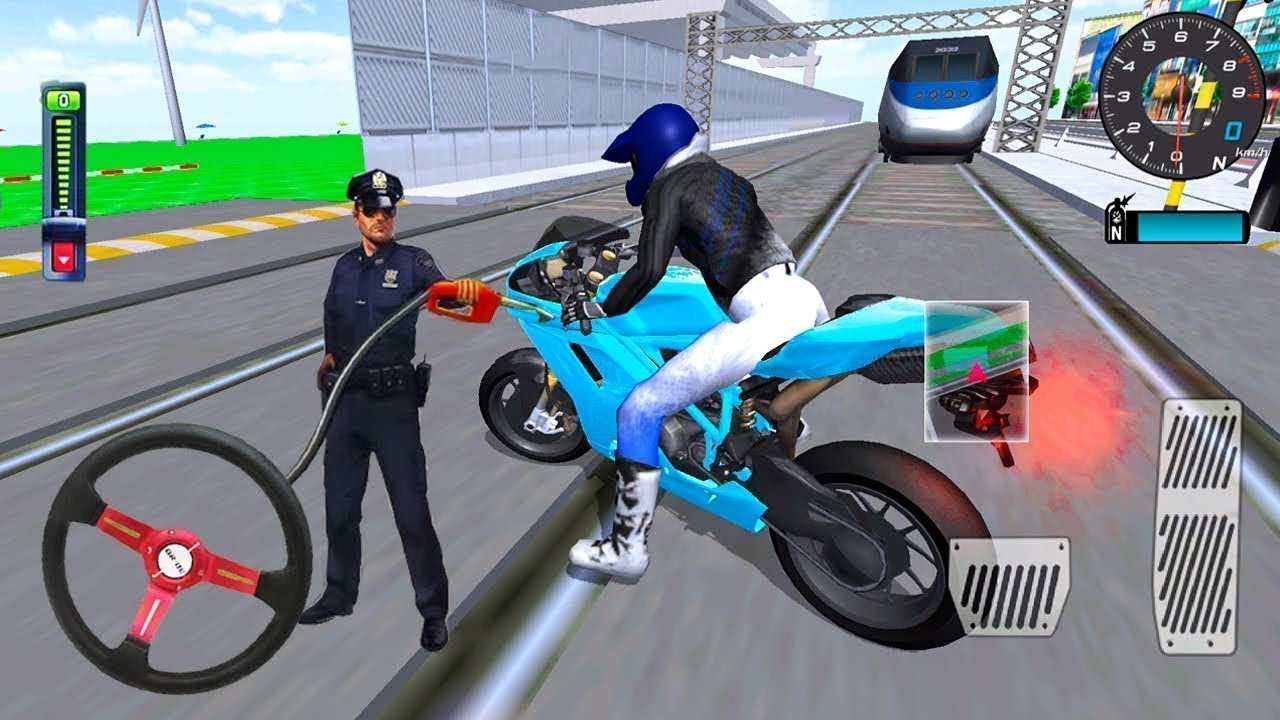✅3D Driving Class Simulator Bullet Train Vs Motorbike Bike Driving Game - Android Gameplay