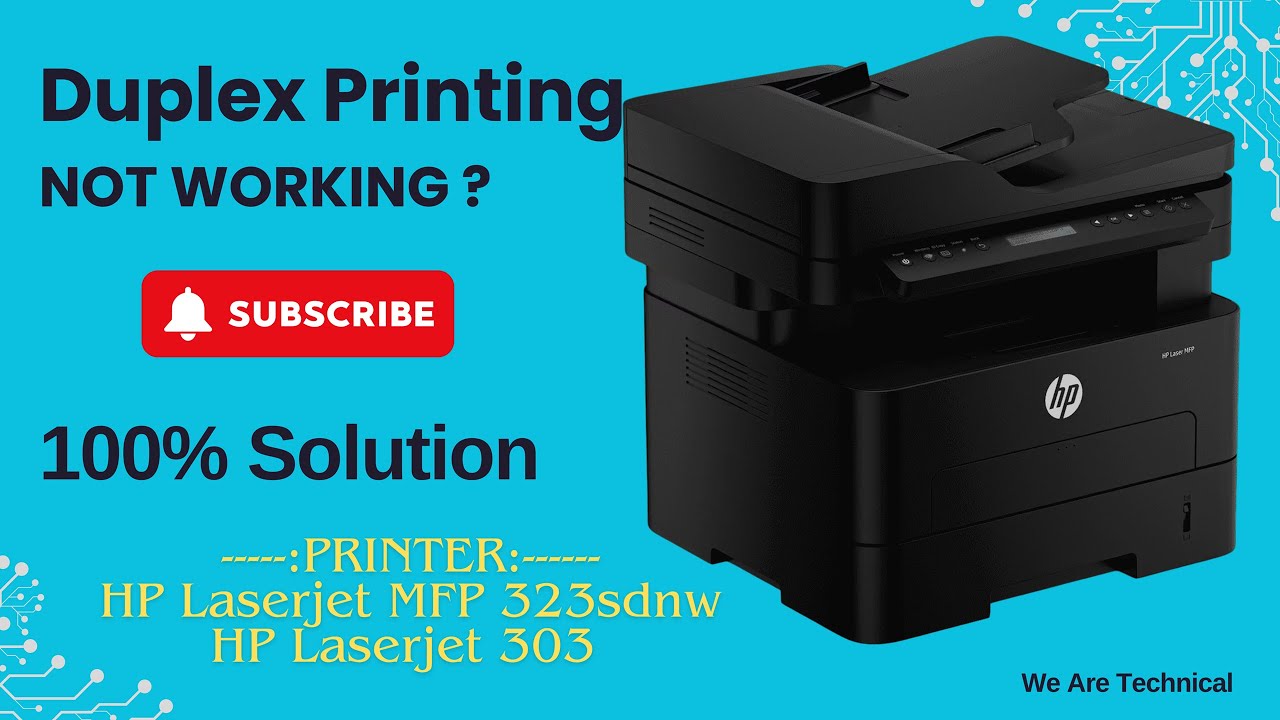 HP Laser MFP 303dw, 323sdnw Both Side Printing Printing Solution. #hpsupport