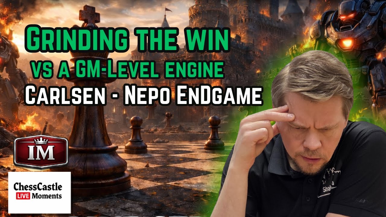 Grinding the Win vs a GM-Level Engine | Carlsen–Nepo Endgame | ChessCastle Barracks