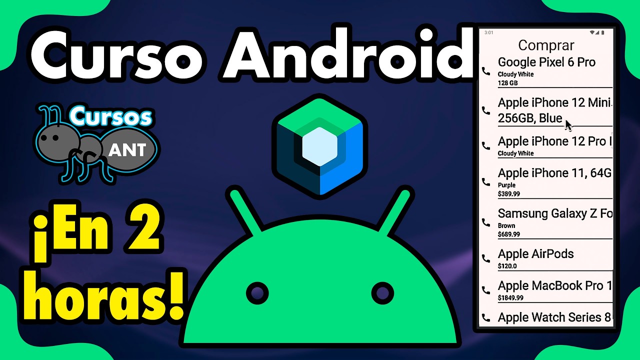 Crea tu primera app Android en 2 horas: Kotlin, Jetpack Compose y Retrofit | Curso 2026