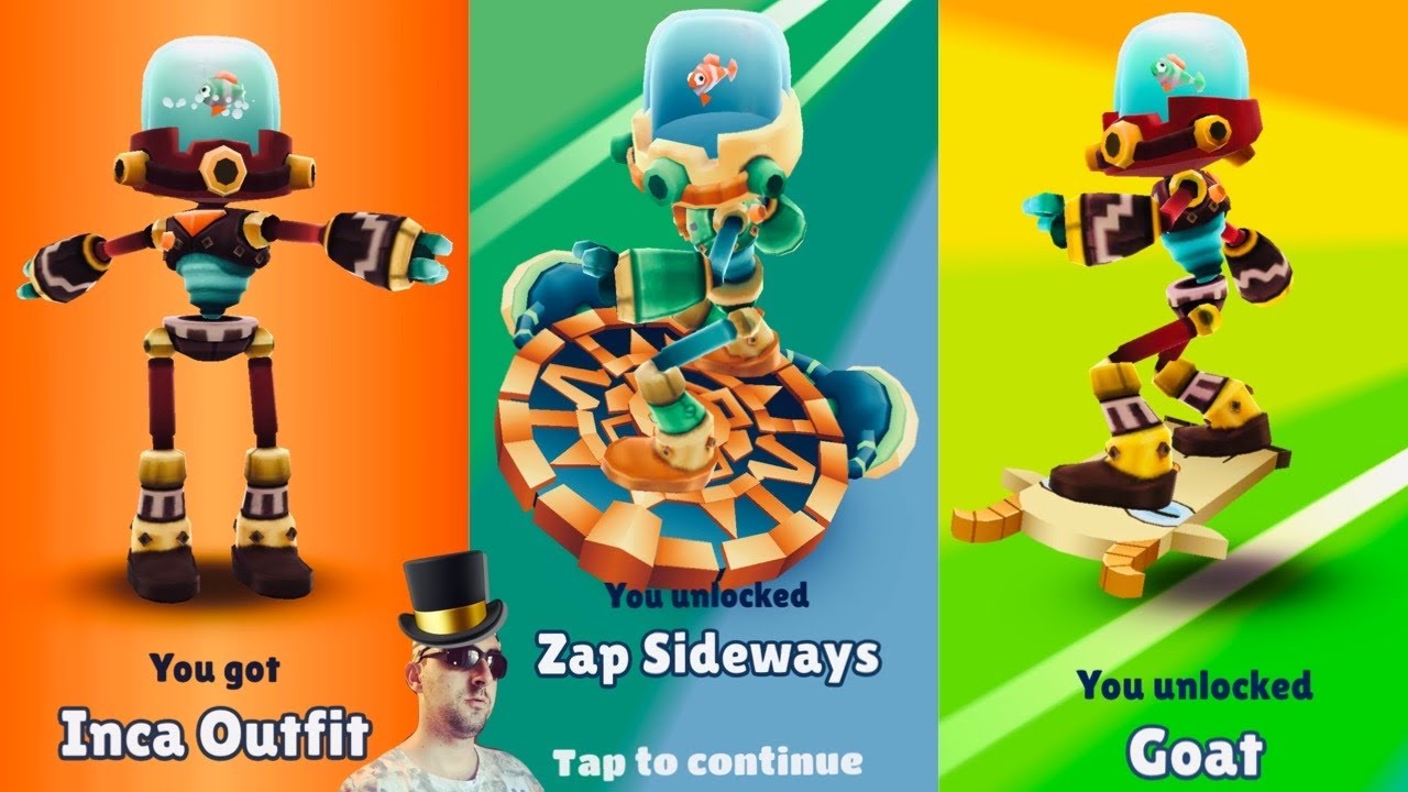 Subway Surfers Goat Board And Tankbot Inca Outfit Unlocking