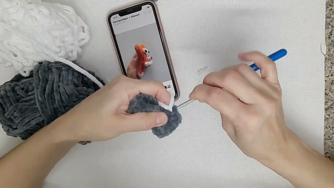 Мастер класс по вязанию собаки хаски крючком из плюшевой пряжи. #амигуруми #amigurumi #crochet