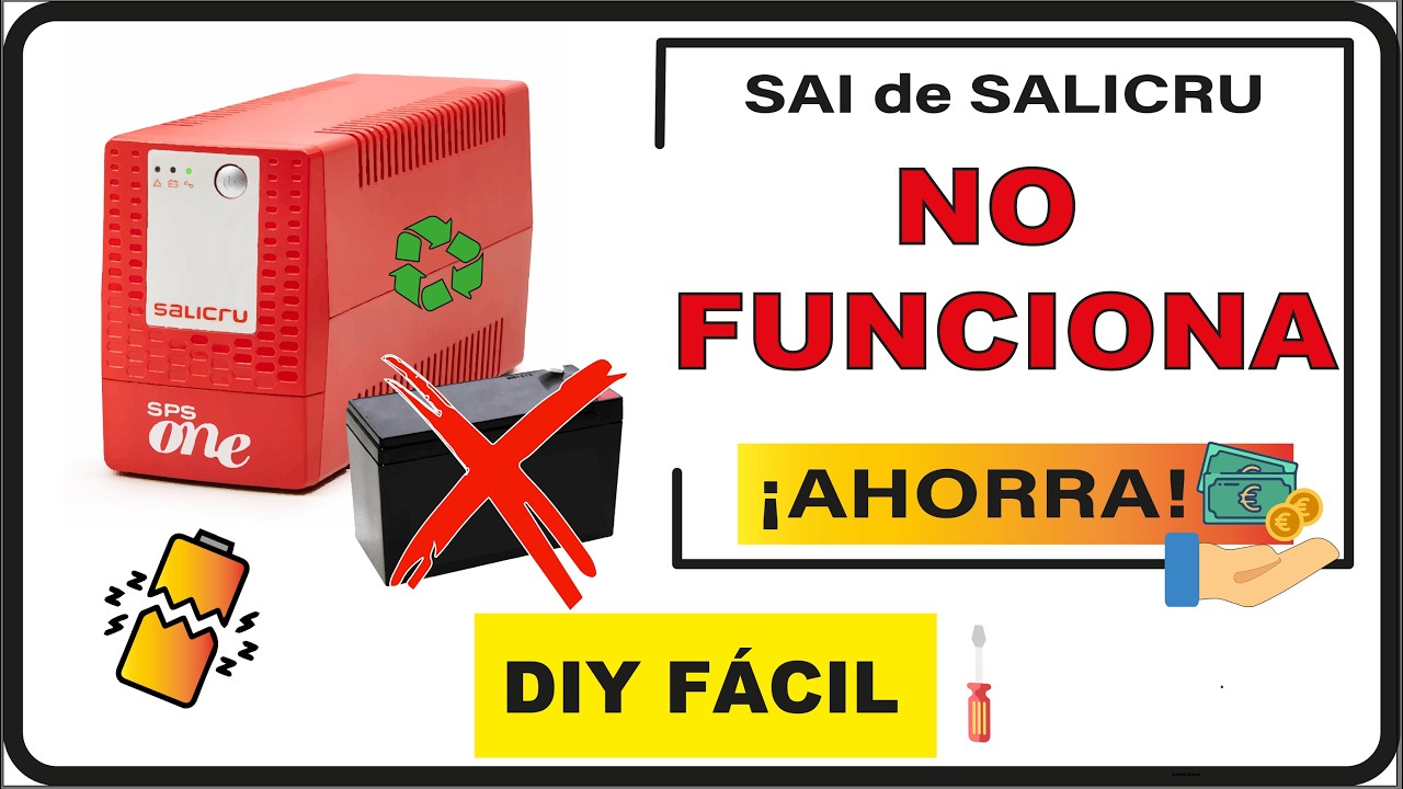 ✅ Como reparar un SAI de Salicru muy fácil ❌ NO lo tires! Cambia la batería!