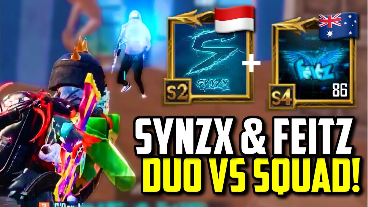 SYNZX & FEITZ DUO VS SQUAD!! | PUBG Mobile