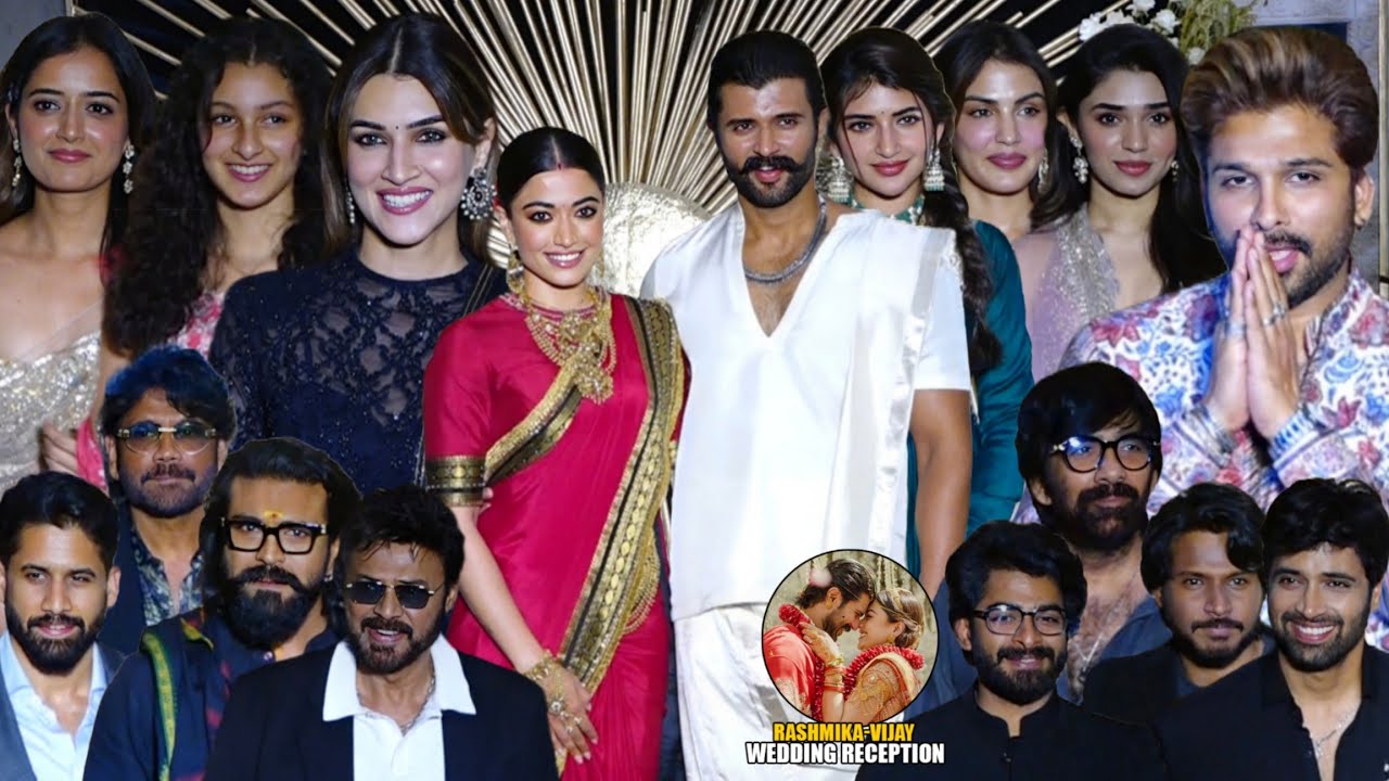 UNCUT | Rashmika Mandanna-Vijay Deverakonda Wedding Reception In Hyderabad | Allu Arjun,Kriti,Ram