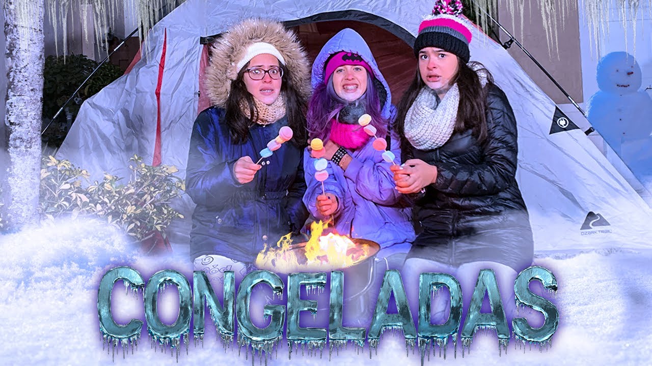 ACAMPANDO 24 HORAS BAJO 0 GRADOS 🥶❄️!! | Leyla Star 💫