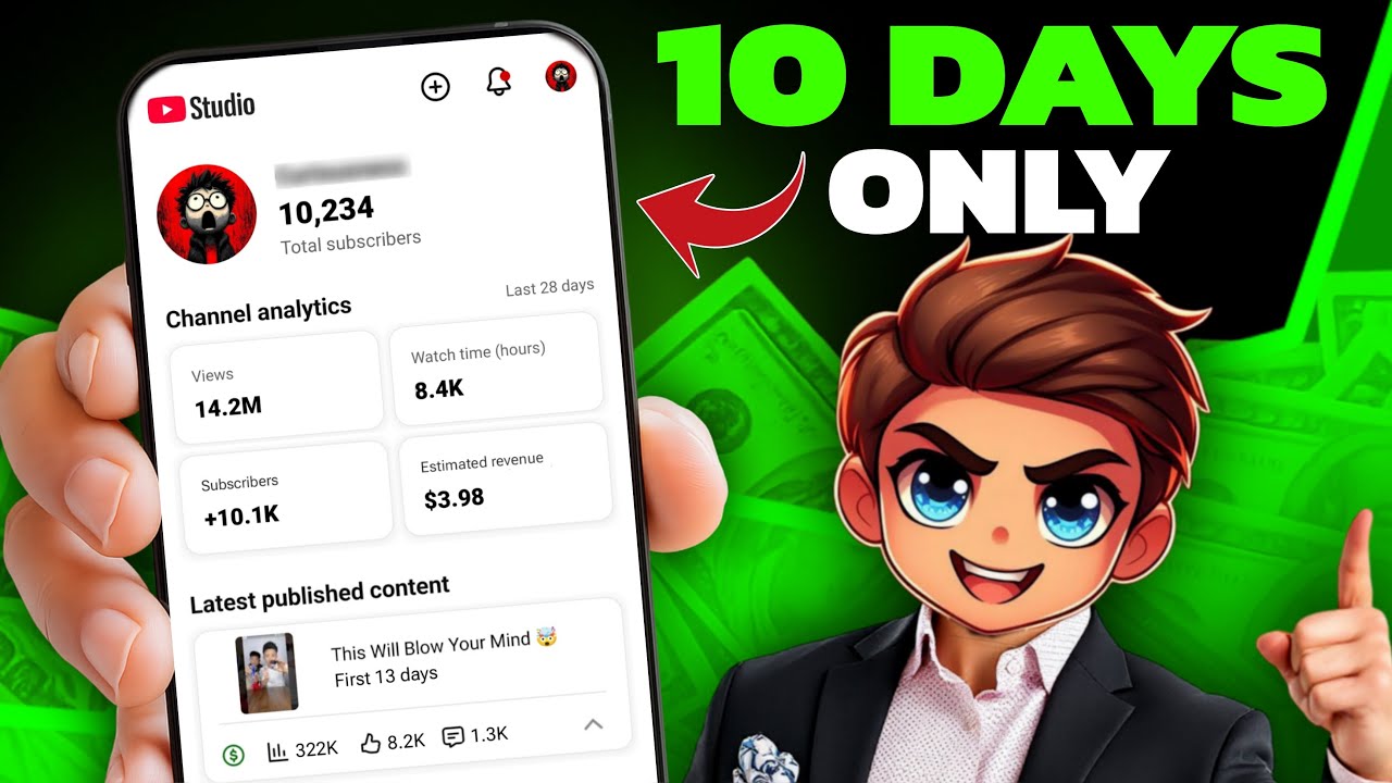 10 DAYS Challenge ( Shoking Result ) How To Grow Shorts Channel From 0 Subscribers