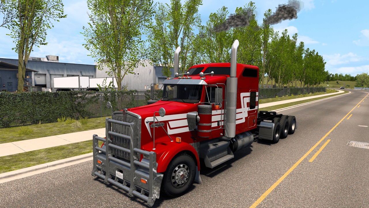 KENWORTH W900 - Cheyenne - Riverton (Wyoming) - Cruzando por carreteras americanas con carga ligera