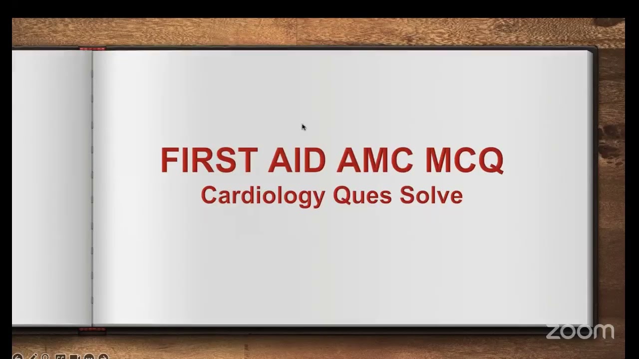 FIRST AID AMC MCQ Cardiology Question Solve Class January 2025
