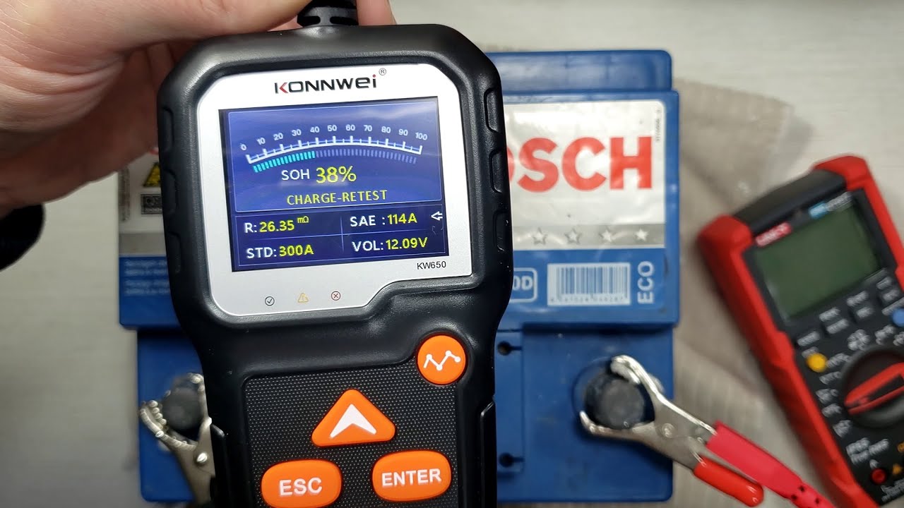 Testador de baterias konnwai kw650