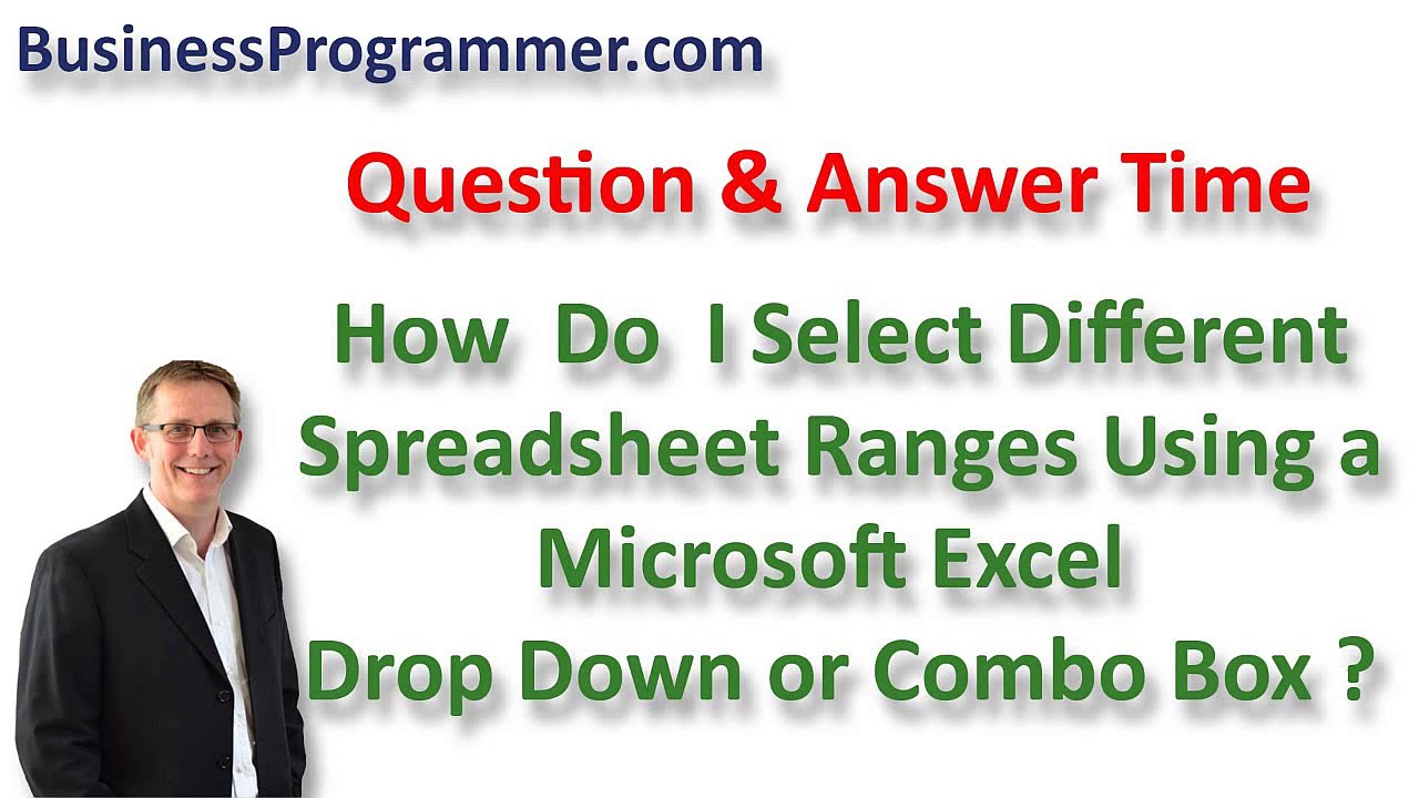 How To Select A Range From An Excel Dropdown List