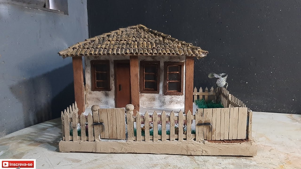 DIY : COMO FAZER MAQUETE DE CASA ANTIGA .
