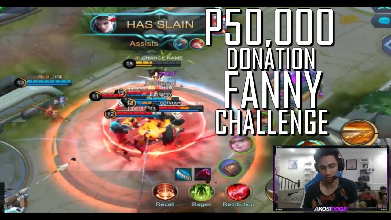 50,000 DONATION FANNY CHALLENGE - MOBILE LEGENDS - 1000 DIAMONDS GIVEAWAY - RANK - PH VS INDO
