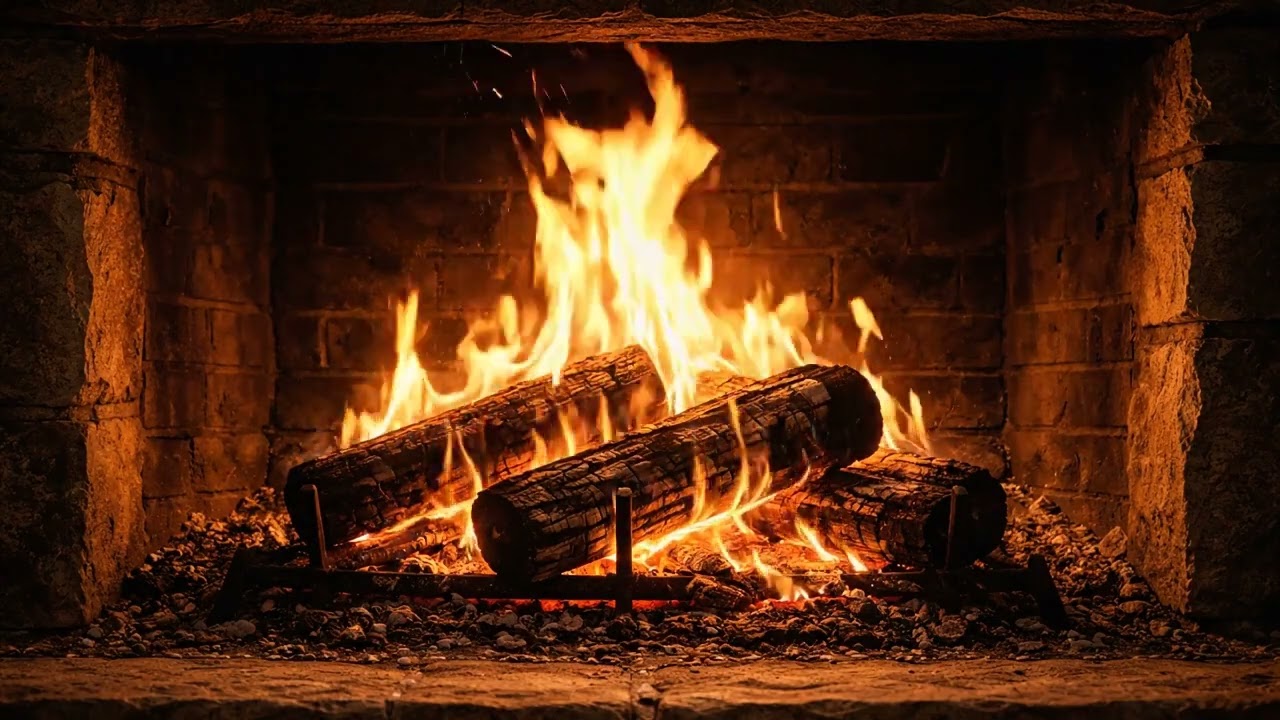 Cozy Fireplace Ambience 🔥 Crackling Fire Sounds for Relaxing, Sleeping & Studying