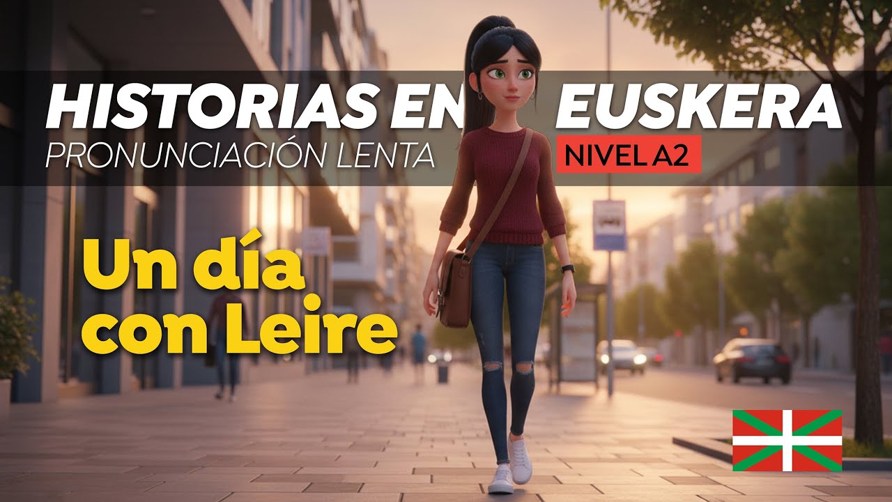 Aprende euskera: Un día con Leire | Pronunciación lenta (Nivel A2)