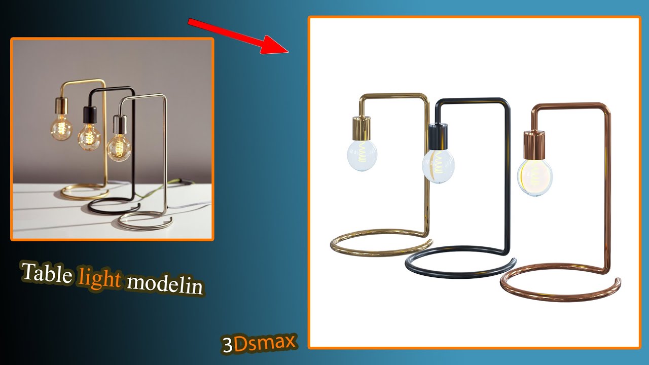 table light modeling in 3dsmax lamp style