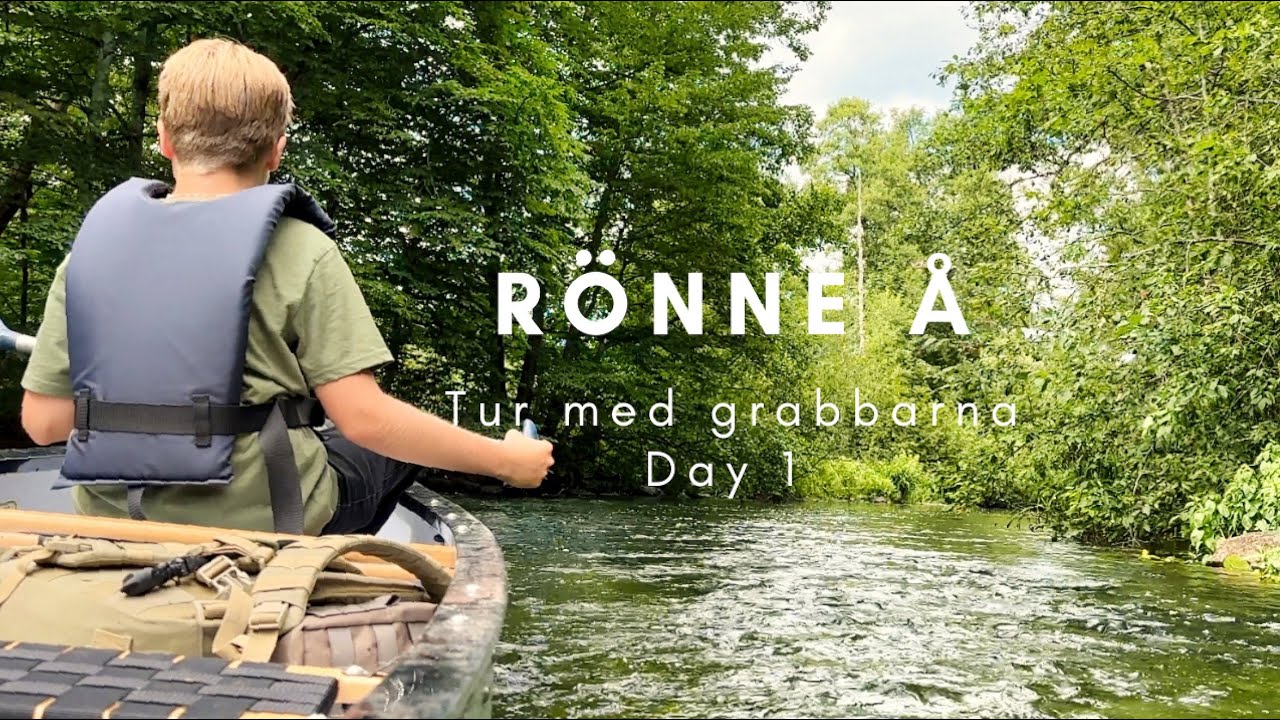 Paddlar kanot på Rönne Å - WILDLIFE CANOEING IN SWEDEN - Kanotcentralen Stockamöllan - DAY 1