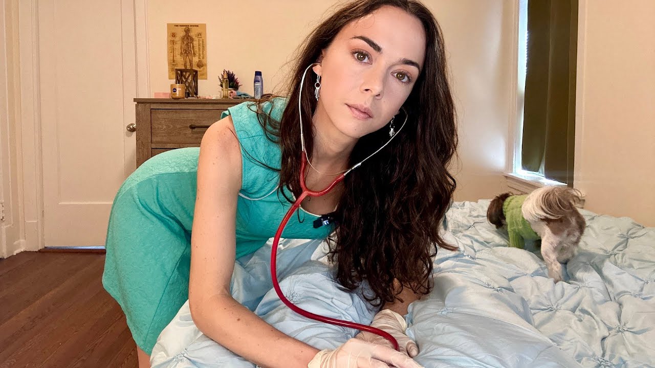 ASMR: самый подробный медицинский осмотр у постели больного | Покалывание с головы до ног [POV] Р...