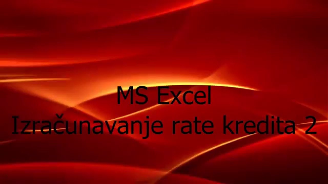 Izračunavanje rate kredita 2