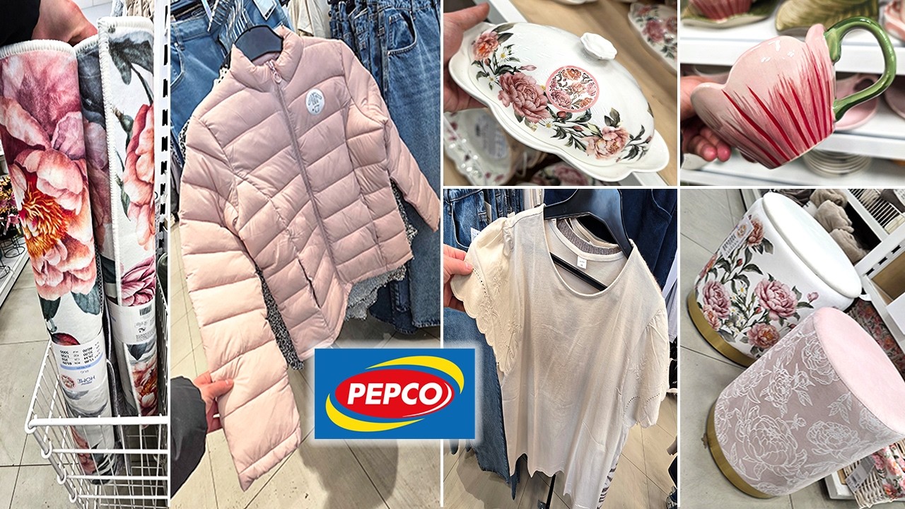 PEPCO TANIE NOWOŚCI 😍 KOLEKCJA DAMSKA NOWE KURTKI❗ KWIATOWE PUFY DYWANY🌷 TALERZE HIT❗