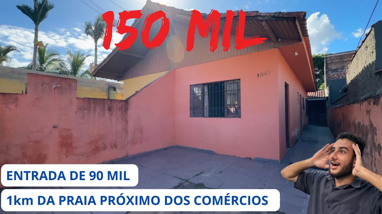 CASA POR 150 MIL ACEITANDO 90 MIL DE ENTRADA NA PRAIA DE ITANHAEM 