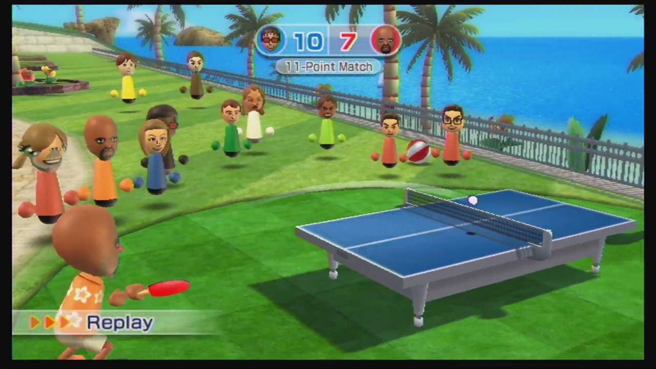 An intensive wii ping pong game with the greatest