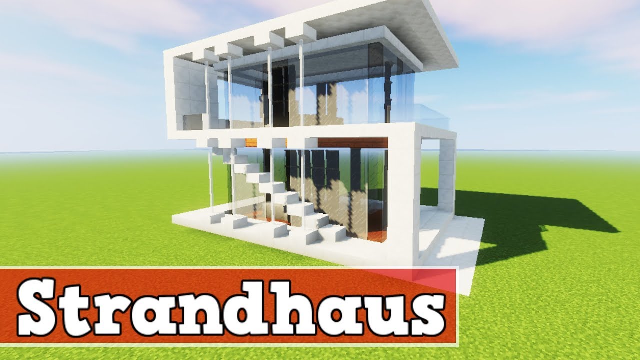 Wie baut man ein Strandhaus in Minecraft | Minecraft Strandhaus Bauen Deutsch Tutorial