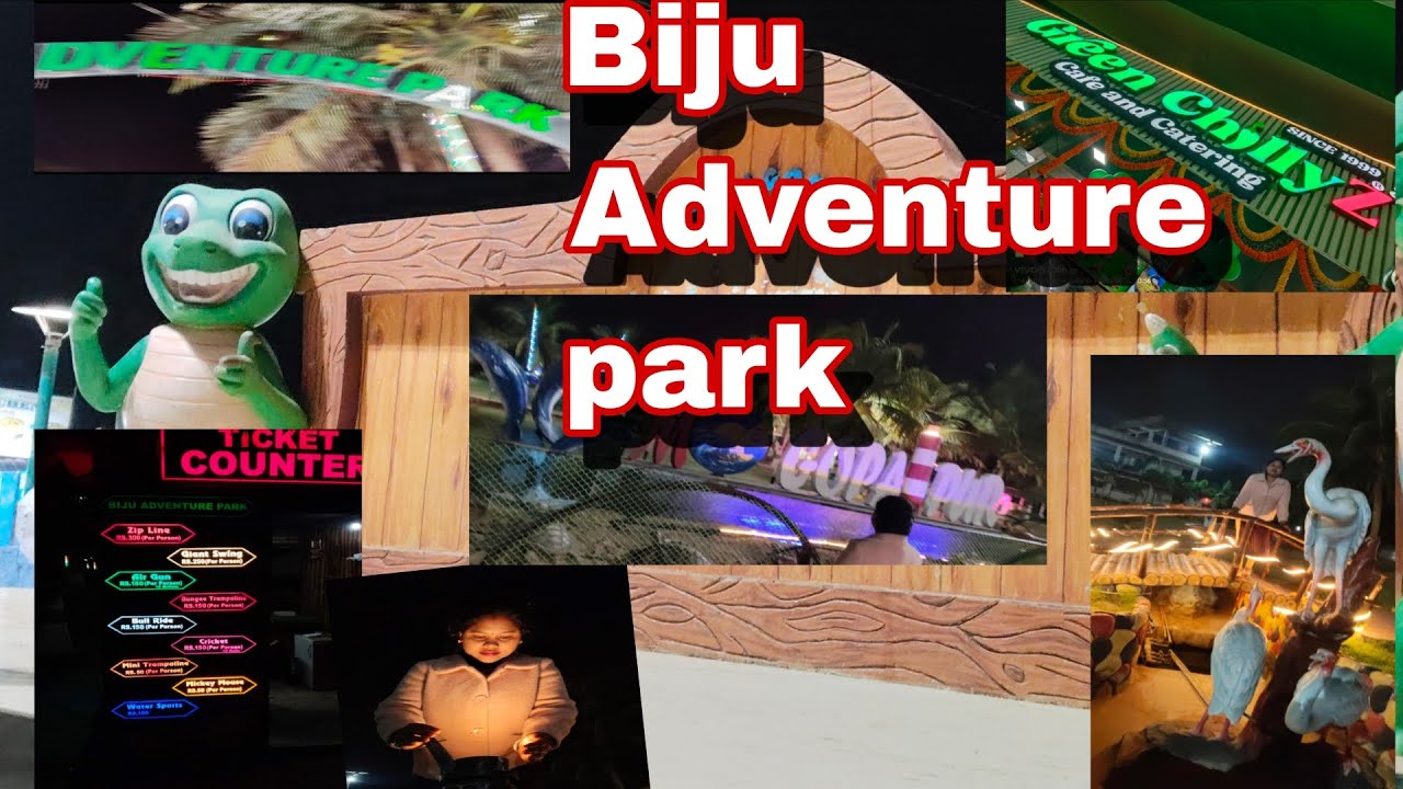 Biju Adventure park || Handlooms Fab || Green Chillyz ||Chicken lolipop||Bamboo chicken biriyani || 